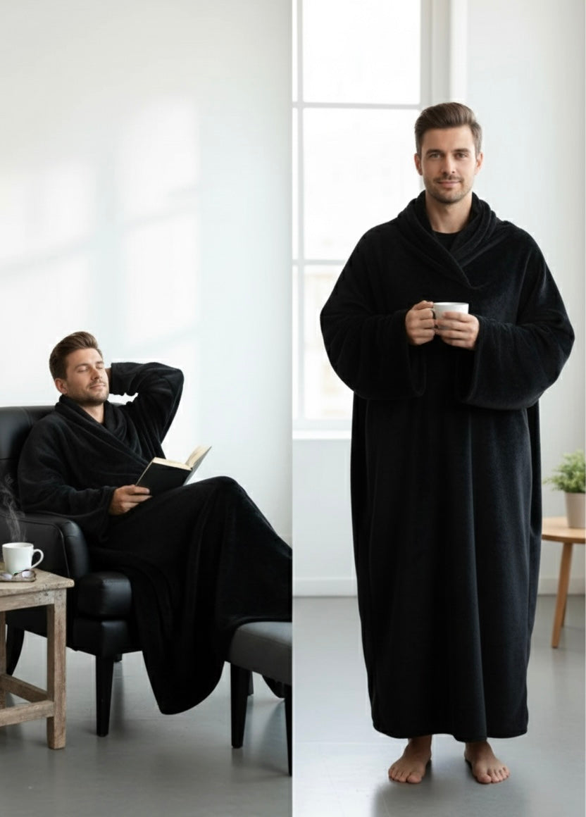 Kapüşonlu Erkek Giyilebilir Battaniye